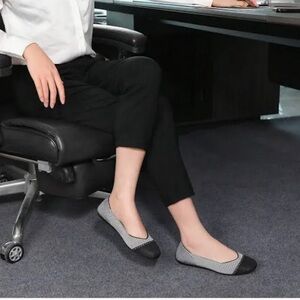 Bacia Women's Ballet Flats Comfortble Knit Flat Shoes Tuxedo Size 10